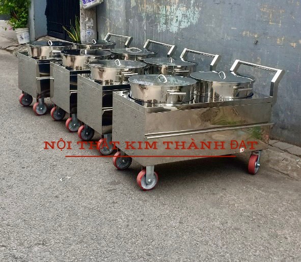 Xe đựng canh inox 2 lớp có cách nhiệt