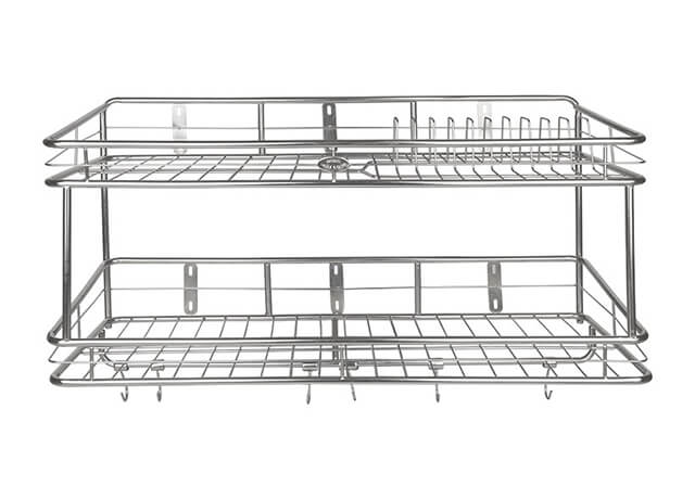 Sử dụng giá kệ inox treo tường cho không gian sống thêm rộng hơn