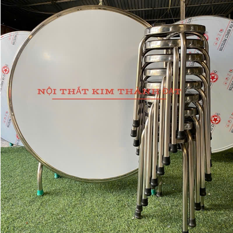 Bộ bàn ghế 1m4 inox 304
