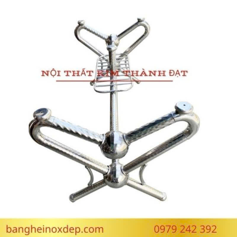 Chân bàn kiếng inox