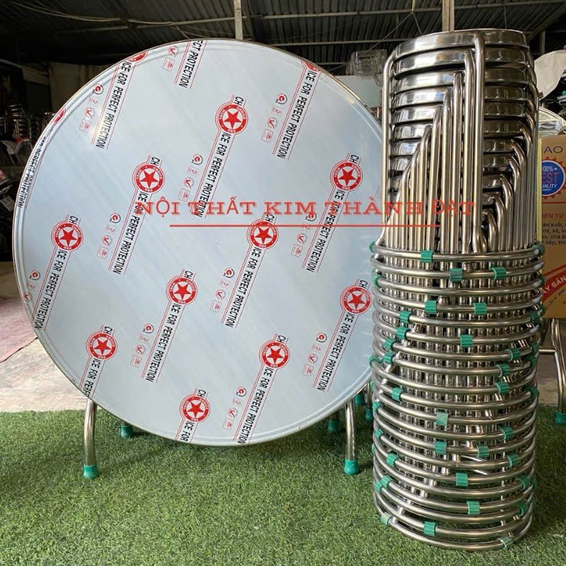 Bộ bàn ghế Inox 1 bàn 10 ghế