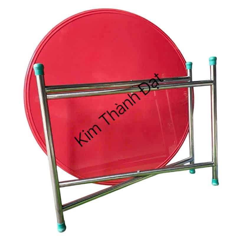 Bàn tròn cạnh hawata 1m2 inox 304 chân rời